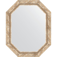 Зеркало Evoform Octagon 58x73 BY 7118 в багетной раме - Прованс с плетением 70, купить, цена, заказать, магазин, доставка, скидка, промокод, купить, цена, заказать, магазин, доставка, скидка, промокод