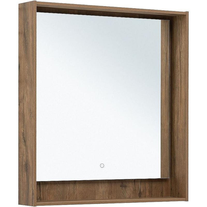 Зеркало Aquanet Милан 80 336400 с подсветкой Дуб рустикальный с сенсорным выключателем, купить, цена, заказать, магазин, доставка, скидка, промокод, купить, цена, заказать, магазин, доставка, скидка, промокод