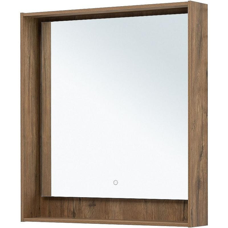 Зеркало Aquanet Милан 80 336400 с подсветкой Дуб рустикальный с сенсорным выключателем, купить, цена, заказать, магазин, доставка, скидка, промокод, купить, цена, заказать, магазин, доставка, скидка, промокод