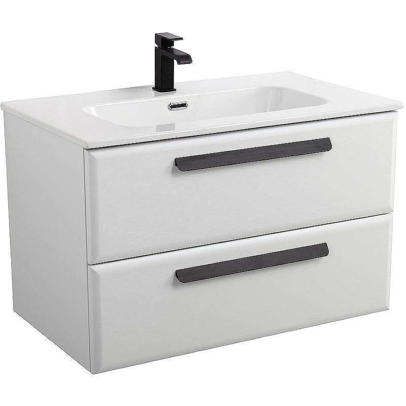 Тумба под раковину Cezares Eco-Cer-N 80 ECO-CER-N-800-2C-SO-BO подвесная Bianco Opaco без ручек, купить, цена, заказать, магазин, доставка, скидка, промокод, купить, цена, заказать, магазин, доставка, скидка, промокод