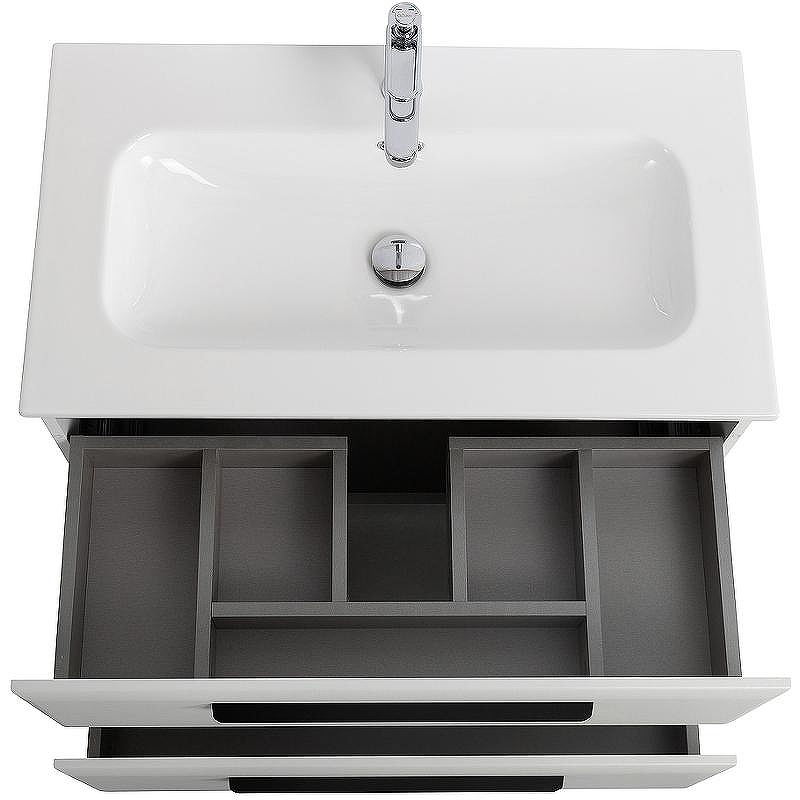 Тумба под раковину Cezares Eco-Cer-N 80 ECO-CER-N-800-2C-SO-BO подвесная Bianco Opaco без ручек, купить, цена, заказать, магазин, доставка, скидка, промокод, купить, цена, заказать, магазин, доставка, скидка, промокод