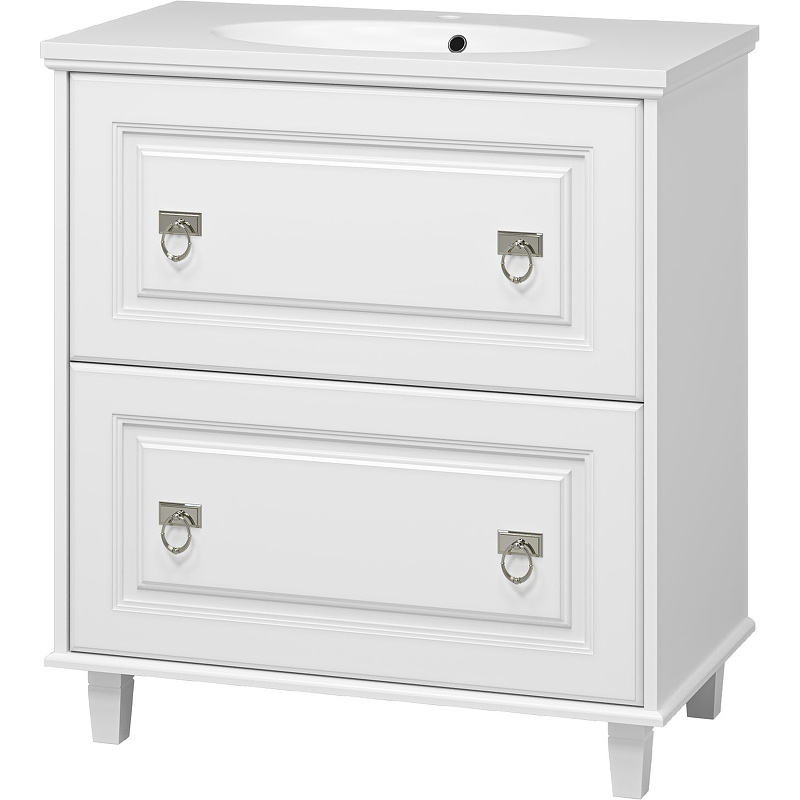 Тумба с раковиной Misty Версаль 80 УТ000008735 Белая матовая, купить, цена, заказать, магазин, доставка, скидка, промокод, купить, цена, заказать, магазин, доставка, скидка, промокод