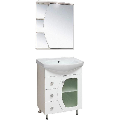 Зеркальный шкаф Runo Линда 60 R 00000001082 с подсветкой Белый