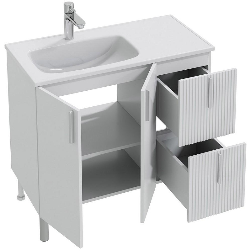 Тумба под раковину СанТа Вега 90 700448 Белая, купить, цена, заказать, магазин, доставка, скидка, промокод, купить, цена, заказать, магазин, доставка, скидка, промокод
