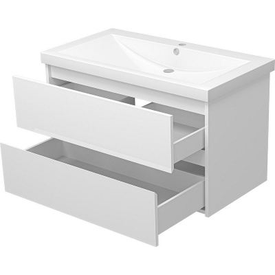 Тумба с раковиной Misty Алиса 90 УТ000011220 подвесная Белая