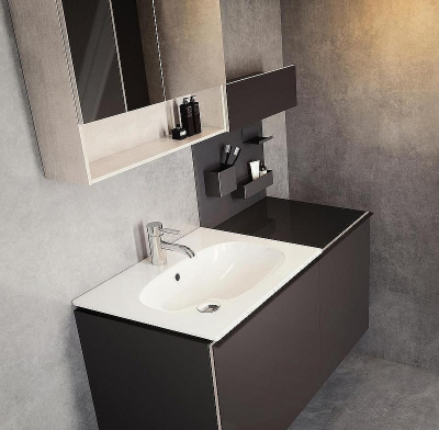 Тумба Geberit Acanto 45 500.618.01.2 подвесная Белое стекло