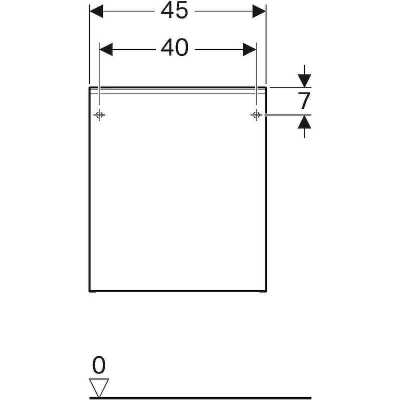 Тумба Geberit Acanto 45 500.618.01.2 подвесная Белое стекло