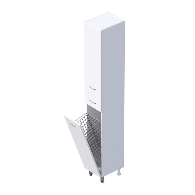 Шкаф пенал Onika Модерн 26 402606 с бельевой корзиной цвет Белый