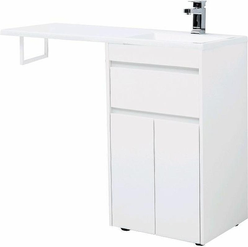 Тумба с раковиной Aquanet Токио 110 R 239207 Белая, купить, цена, заказать, магазин, доставка, скидка, промокод, купить, цена, заказать, магазин, доставка, скидка, промокод