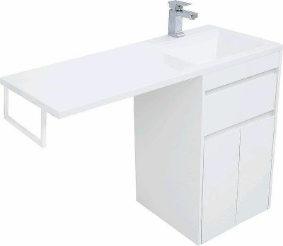 Тумба с раковиной Aquanet Токио 110 R 239207 Белая