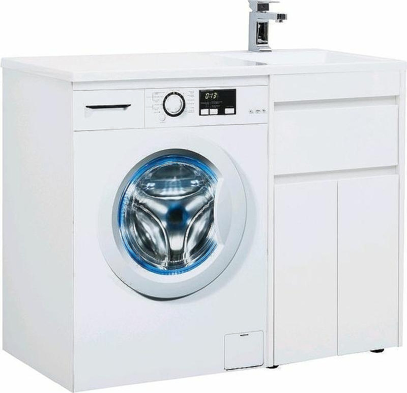 Тумба с раковиной Aquanet Токио 110 R 239207 Белая, купить, цена, заказать, магазин, доставка, скидка, промокод, купить, цена, заказать, магазин, доставка, скидка, промокод