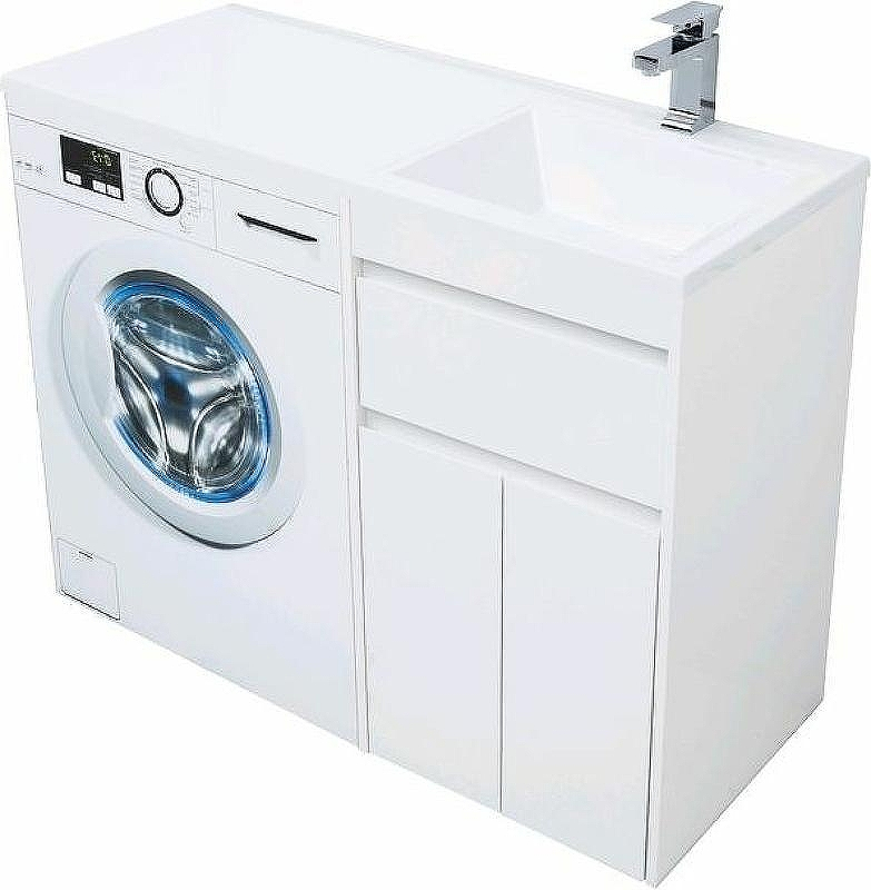 Тумба с раковиной Aquanet Токио 110 R 239207 Белая, купить, цена, заказать, магазин, доставка, скидка, промокод, купить, цена, заказать, магазин, доставка, скидка, промокод