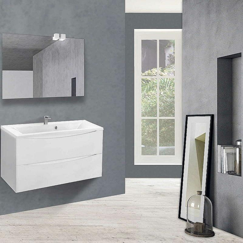 Тумба под раковину Vincea Mia 90 VMC-2MA900GW подвесная G.White, купить, цена, заказать, магазин, доставка, скидка, промокод, купить, цена, заказать, магазин, доставка, скидка, промокод