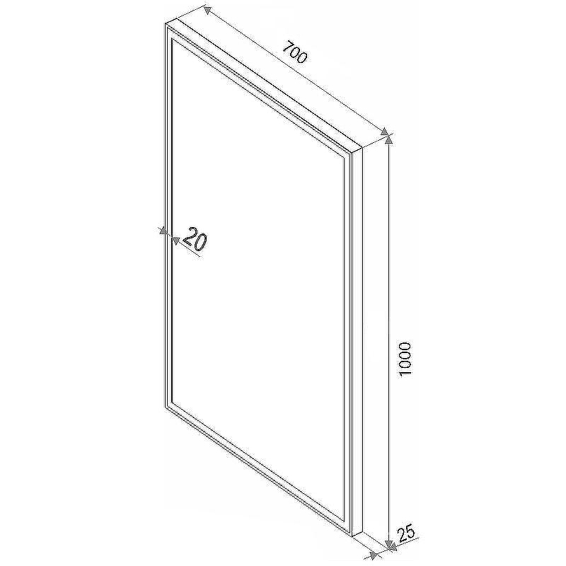 Зеркало Sintesi Kanto 70 SIN-SPEC-KANTO-CROMO-70 с подсветкой Хром матовый с сенсорным выключателем, купить, цена, заказать, магазин, доставка, скидка, промокод, купить, цена, заказать, магазин, доставка, скидка, промокод