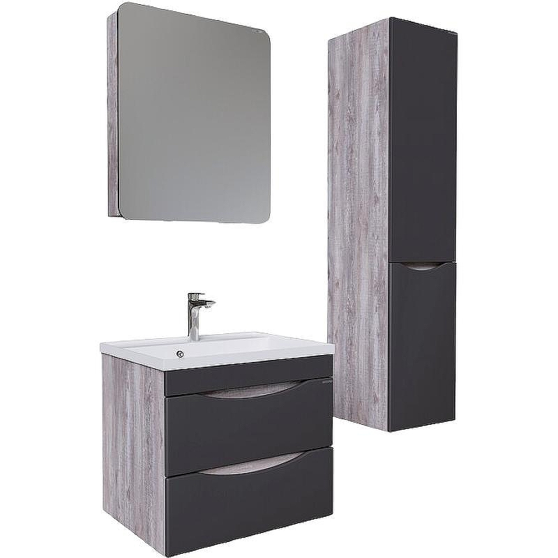 Тумба под раковину Grossman Талис 60 106008 подвесная Бетон пайн Серая, купить, цена, заказать, магазин, доставка, скидка, промокод, купить, цена, заказать, магазин, доставка, скидка, промокод