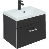 Тумба под раковину Aquanet Верона 50 272430 подвесная Черная матовая, купить, цена, заказать, магазин, доставка, скидка, промокод, купить, цена, заказать, магазин, доставка, скидка, промокод