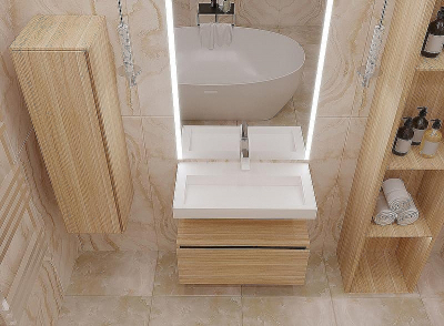 Тумба Boheme Armadi Art Flat Vallessi Uno-S 80 897-080-L подвесная Light oak