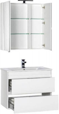 Тумба под раковину Aquanet Тулон 85 182724 подвесная Белая