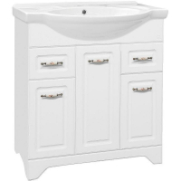 Тумба под раковину Style Line Олеандр 2 Люкс 75 ЛС-00000048 Белая, купить, цена, заказать, магазин, доставка, скидка, промокод, купить, цена, заказать, магазин, доставка, скидка, промокод