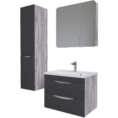 Тумба под раковину Grossman Талис 70 107010 подвесная Бетон пайн Серая