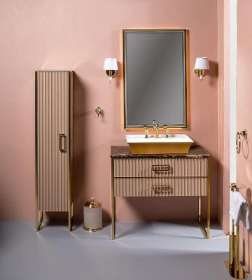 Зеркало Boheme Armadi Art Monaco 70 566-CPG с подсветкой Капучино глянец Золото