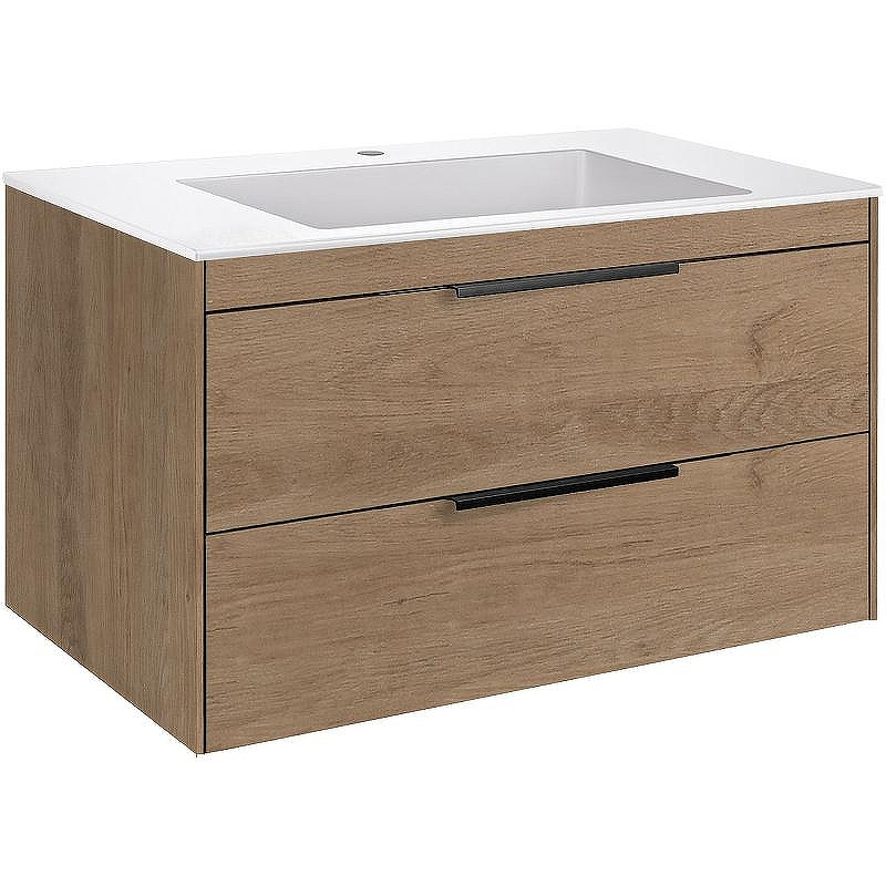 Тумба под раковину Vincea Chiara 2D 80 VMC-2C2800NO подвесная N.Oak, купить, цена, заказать, магазин, доставка, скидка, промокод, купить, цена, заказать, магазин, доставка, скидка, промокод