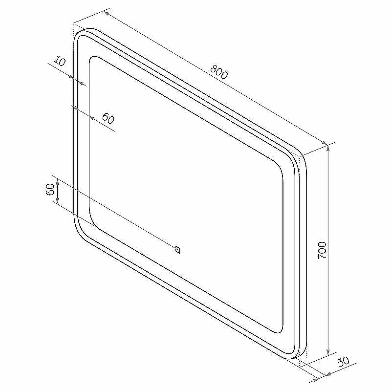 Зеркало Континент Velvette 800x700 ЗЛП1148 с подсветкой с сенсорным выключателем, купить, цена, заказать, магазин, доставка, скидка, промокод, купить, цена, заказать, магазин, доставка, скидка, промокод