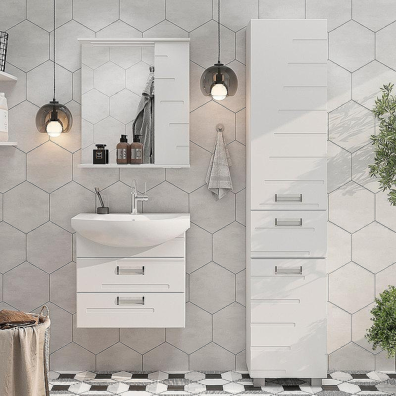 Зеркало со шкафом Volna Joli 60 R zsJOLI60.R-01 с подсветкой Белое, купить, цена, заказать, магазин, доставка, скидка, промокод, купить, цена, заказать, магазин, доставка, скидка, промокод