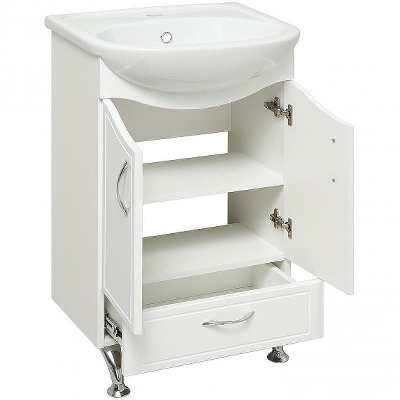 Тумба под раковину Runo Севилья 50 00000000792 Белая, купить, цена, заказать, магазин, доставка, скидка, промокод, купить, цена, заказать, магазин, доставка, скидка, промокод