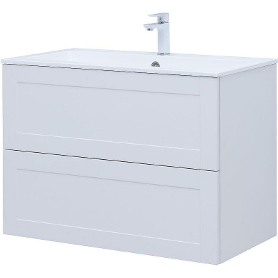 Тумба с раковиной Aquanet Терра 90 323185 подвесная Белая матовая