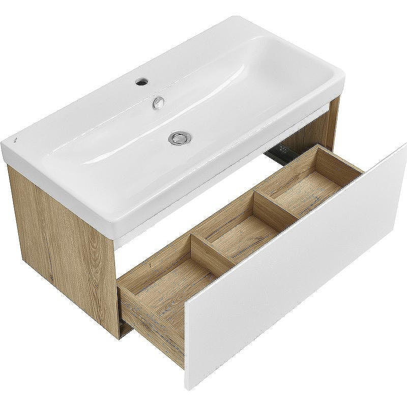 Тумба под раковину Aquaton Либерти 90 1A279901LYC70 подвесная Дуб эльвезия Белая, купить, цена, заказать, магазин, доставка, скидка, промокод, купить, цена, заказать, магазин, доставка, скидка, промокод