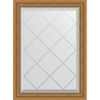 Зеркало Evoform Exclusive-G 86х63 BY 4088 с гравировкой в багетной раме - Состаренное золото с плетением 70, купить, цена, заказать, магазин, доставка, скидка, промокод, купить, цена, заказать, магазин, доставка, скидка, промокод
