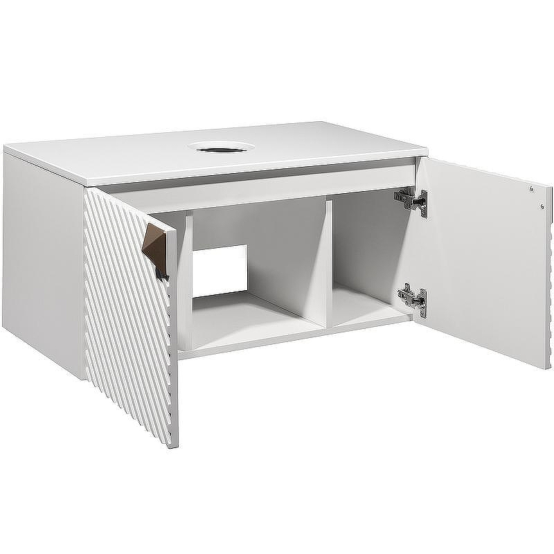 Тумба под раковину Runo Андорра 85 00-00002019 подвесная Белая, купить, цена, заказать, магазин, доставка, скидка, промокод, купить, цена, заказать, магазин, доставка, скидка, промокод