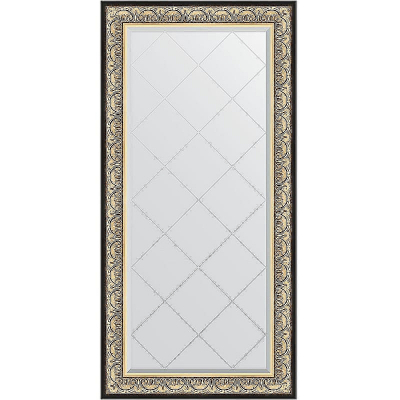 Зеркало Evoform Exclusive-G 162х80 BY 4294 с гравировкой в багетной раме - Барокко золото 106