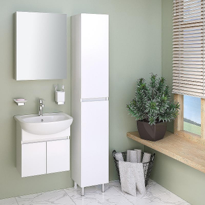 Тумба под раковину Runo Лада 50 00-00001366 подвесная Белая