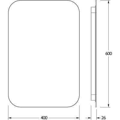 Зеркало Defesto Opti 40x60 DF 2802 с подсветкой 17W-4500К/Без выключателя/Нейтральный белый свет