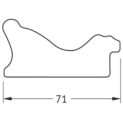 Зеркало Evoform Exclusive 144х59 BY 3929 с фацетом в багетной раме - Черное дерево с золотом 71