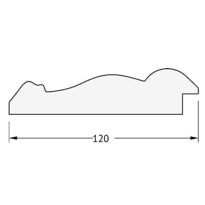Зеркало Evoform Octagon 73х73 BY 3863 в багетной раме - Состаренное дерево с орнаментом 120
