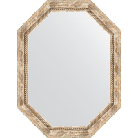 Зеркало Evoform Octagon 63x83 BY 7119 в багетной раме - Прованс с плетением 70, купить, цена, заказать, магазин, доставка, скидка, промокод, купить, цена, заказать, магазин, доставка, скидка, промокод
