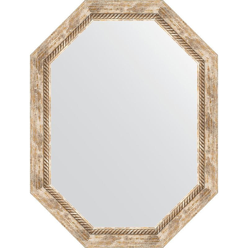 Зеркало Evoform Octagon 63x83 BY 7119 в багетной раме - Прованс с плетением 70, купить, цена, заказать, магазин, доставка, скидка, промокод, купить, цена, заказать, магазин, доставка, скидка, промокод