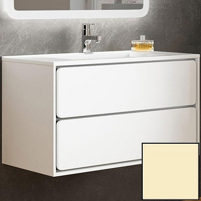 Тумба с раковиной SanVit Бруно-2 120 kbruno2120 в цвете Ral подвесная Желтый глянец