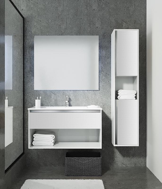 Тумба с раковиной SanVit Контур 60 kkont060 в цвете Ral подвесная Черный глянец, купить, цена, заказать, магазин, доставка, скидка, промокод, купить, цена, заказать, магазин, доставка, скидка, промокод