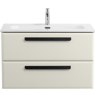 Тумба под раковину Cezares Eco-Cer-N 80 ECO-CER-N-800-2C-SO-AS-P подвесная Альпака брашированная без ручек