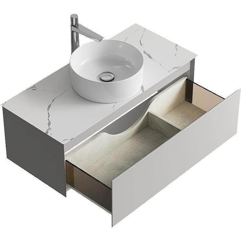 Тумба под раковину Aqwella Geometria 100 GE01101ST подвесная Серый туман, купить, цена, заказать, магазин, доставка, скидка, промокод, купить, цена, заказать, магазин, доставка, скидка, промокод