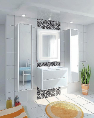 Шкаф пенал Aquaton Римини 30 1A232703RN010 подвесной Белый глянец