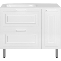 Тумба под раковину Style Line Альба 90 L Люкс Plus ЛС-000010052 Белая, купить, цена, заказать, магазин, доставка, скидка, промокод, купить, цена, заказать, магазин, доставка, скидка, промокод