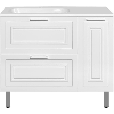 Тумба под раковину Style Line Альба 90 L Люкс Plus ЛС-000010052 Белая