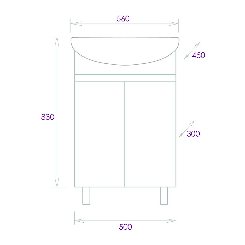 Тумба под раковину Onika Милтон 55 105560 цвет Дуб сонома Серый, купить, цена, заказать, магазин, доставка, скидка, промокод, купить, цена, заказать, магазин, доставка, скидка, промокод