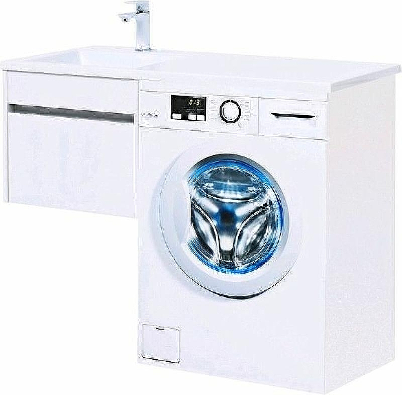 Тумба с раковиной Aquanet Токио 110 L 239208 подвесная Белая, купить, цена, заказать, магазин, доставка, скидка, промокод, купить, цена, заказать, магазин, доставка, скидка, промокод