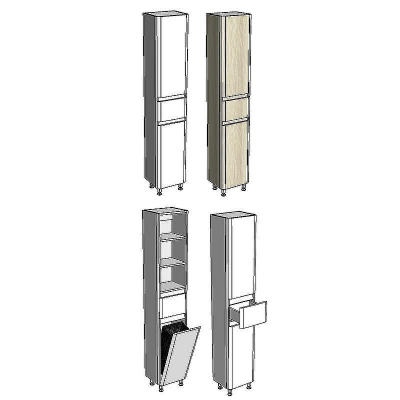 Шкаф пенал Corozo Алабама Z1 35 SD-00000677 с бельевой корзиной Белый